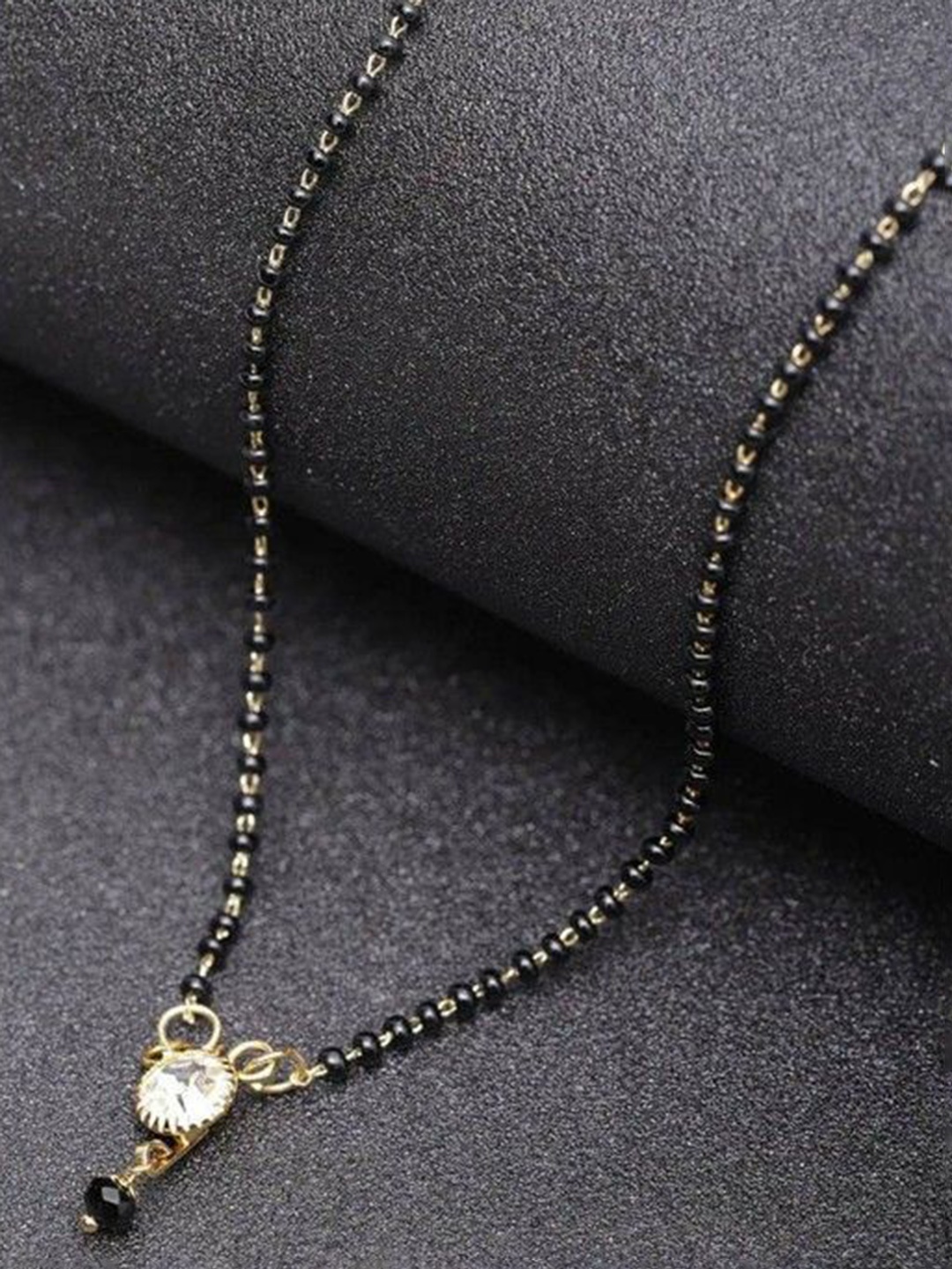 

Wynona Gold-Plated Artificial Beads Mangalsutra