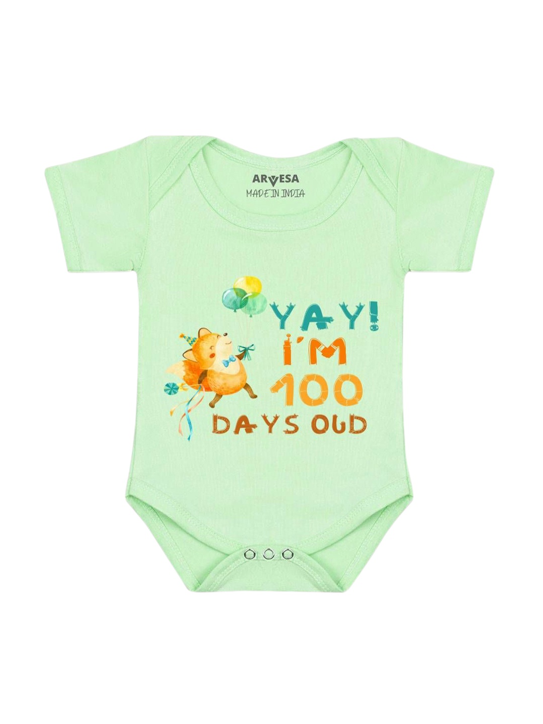 

Arvesa Infants Printed Body Suit, Green