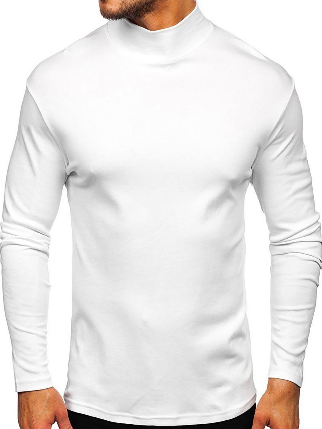 

StyleCast x Revolte Men High Neck T-shirt, White