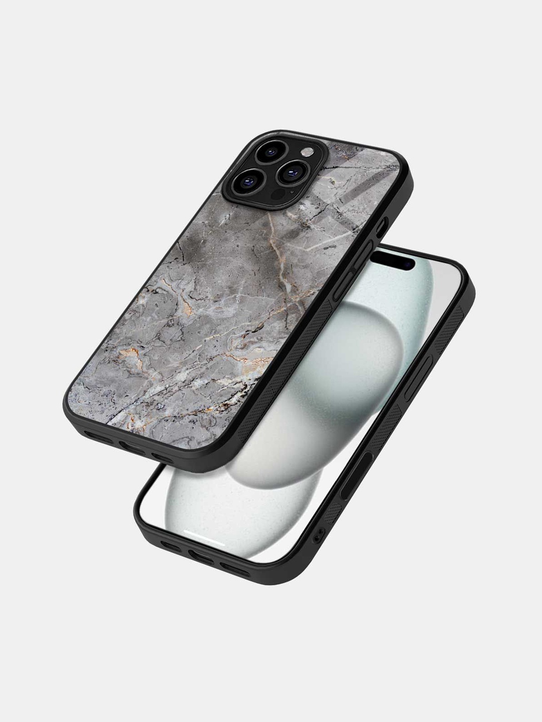 

macmerise Abstract Printed iPhone 16 Pro Max Bumper Case Mobile Accessories, Black