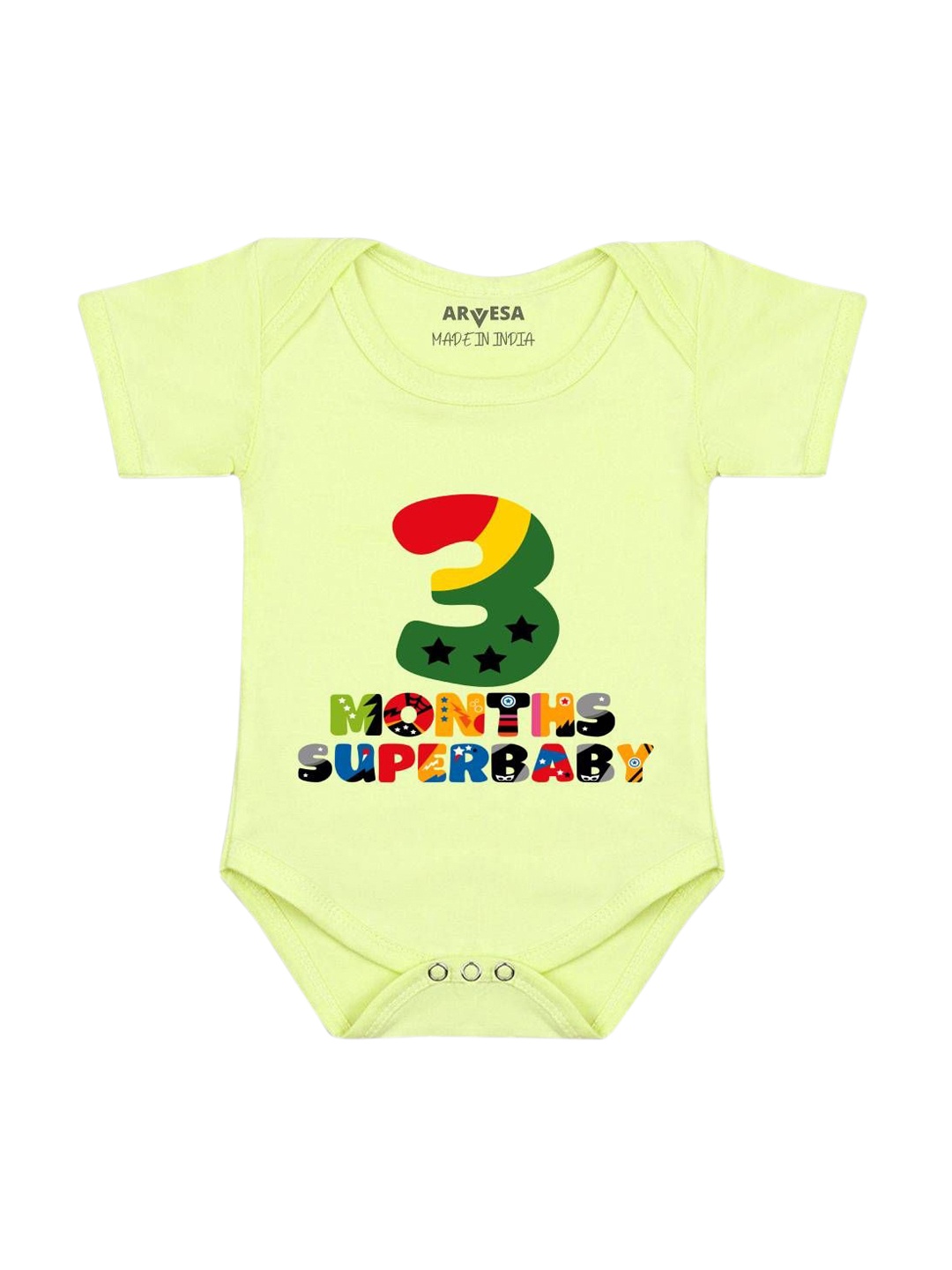 

Arvesa Infants Printed Body Suit, Yellow