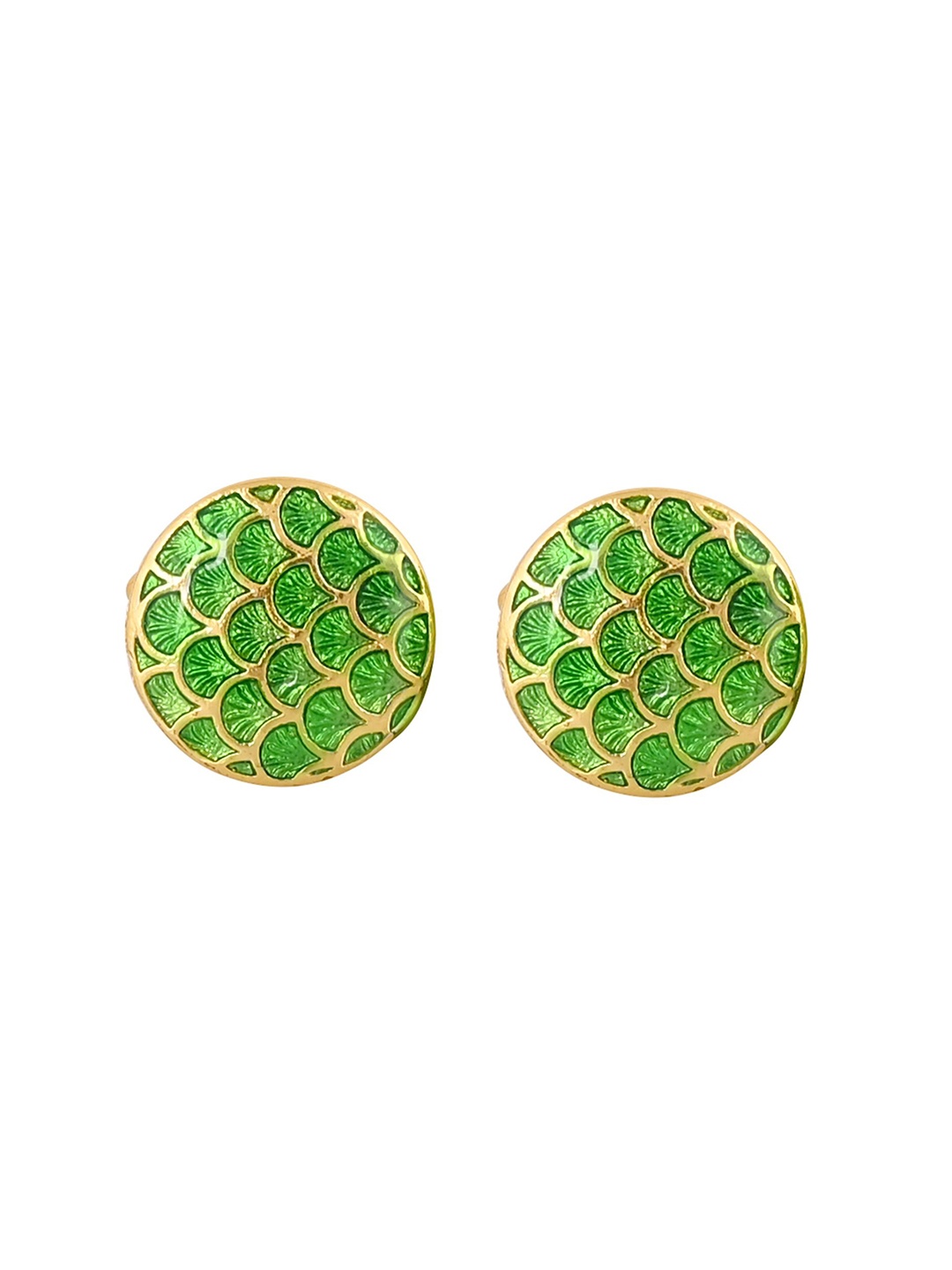 

House of Pataudi Set Of 2 Gold-Plated Textured Cufflinks