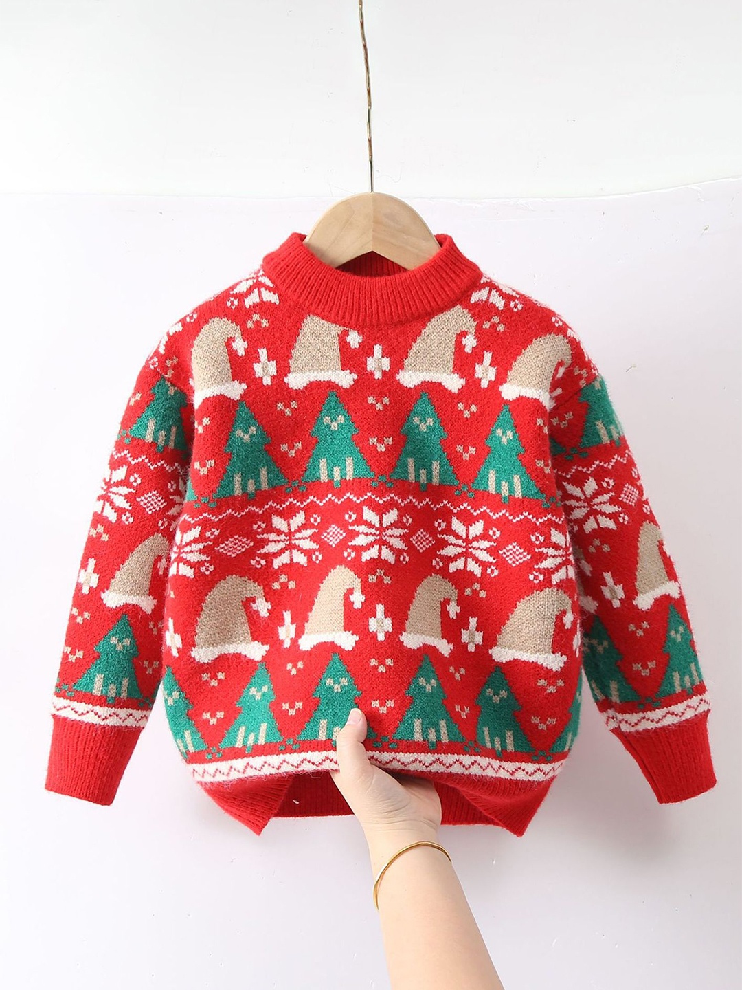 

LULU & SKY Girls Printed Sweatshirt, Red