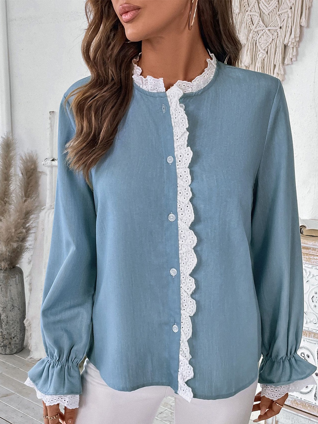 

StyleCast x Revolte Women Opaque Casual Shirt, Blue