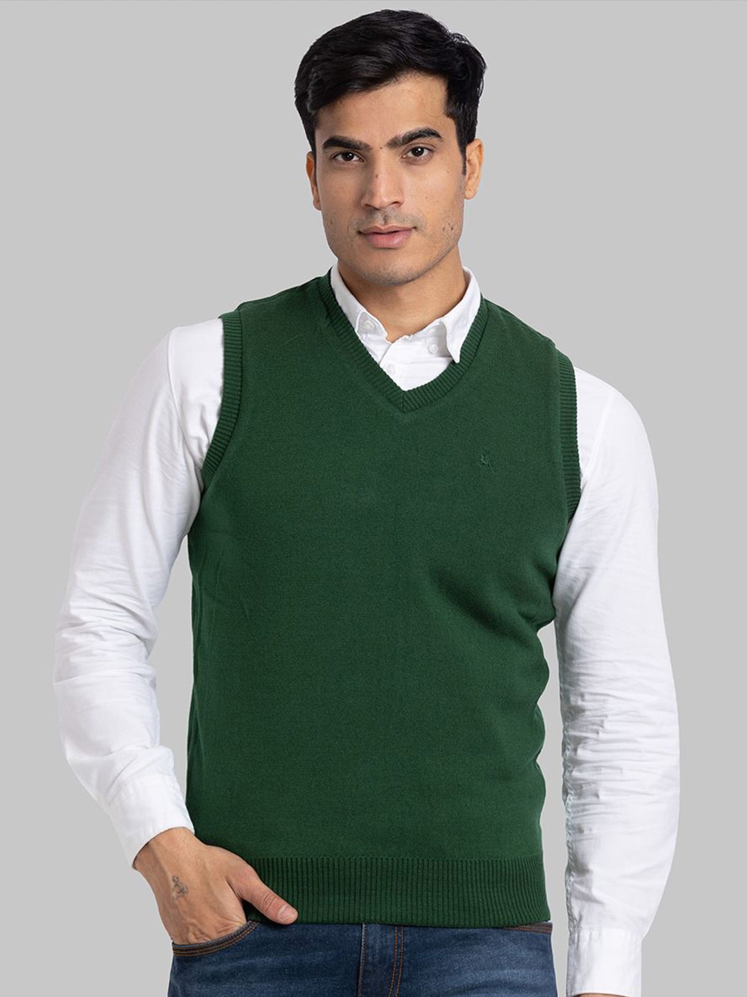 

Parx Men Sweater Vest, Green