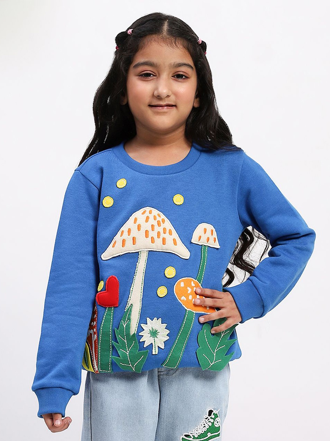 

SPUNKIES Girls Printed Sweatshirt, Blue