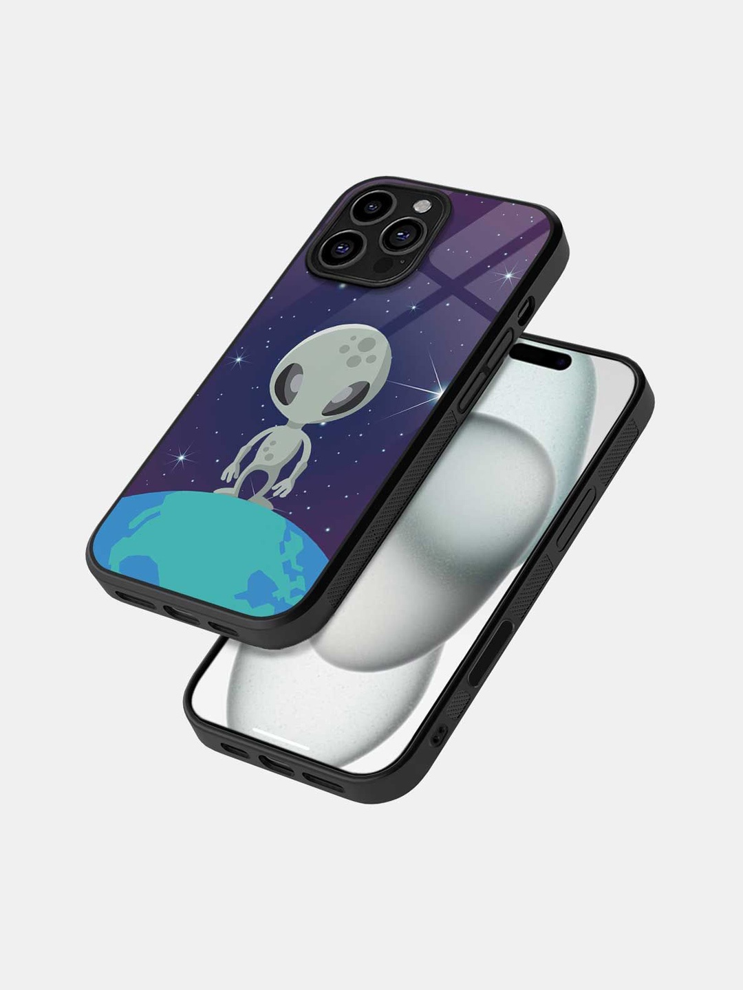 

macmerise Quirky Printed iPhone 16 Pro Max Bumper Case Mobile Accessories, Black