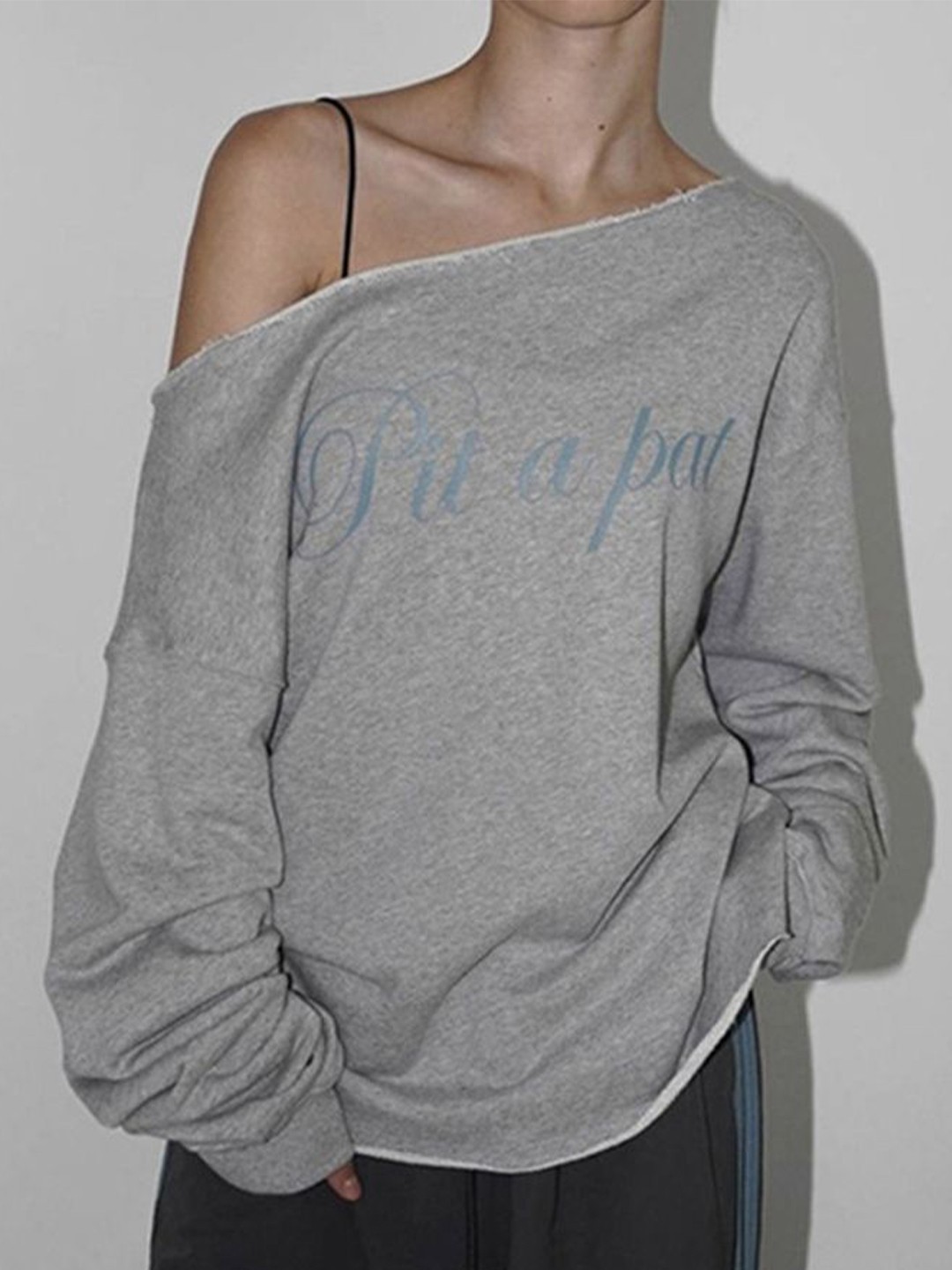 

LULU & SKY Puff Sleeve Top, Grey