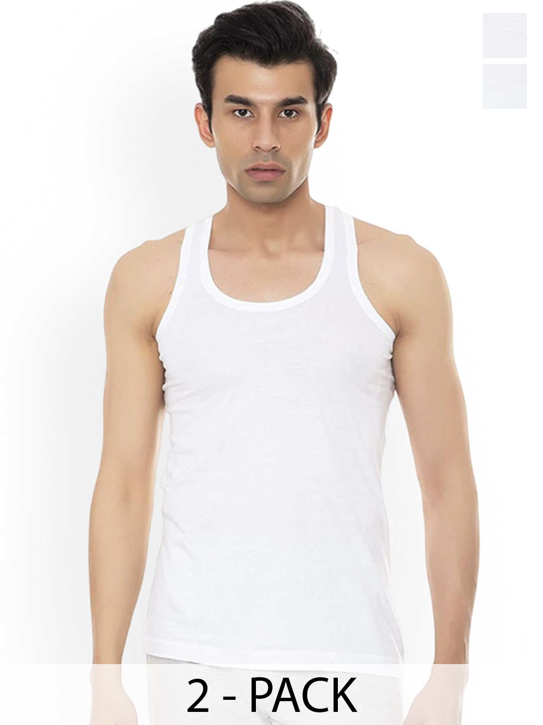 

AMUL COMFY Pack Of 2 Pure Cotton Innerwear Vests Comfy-White-RN-2-110