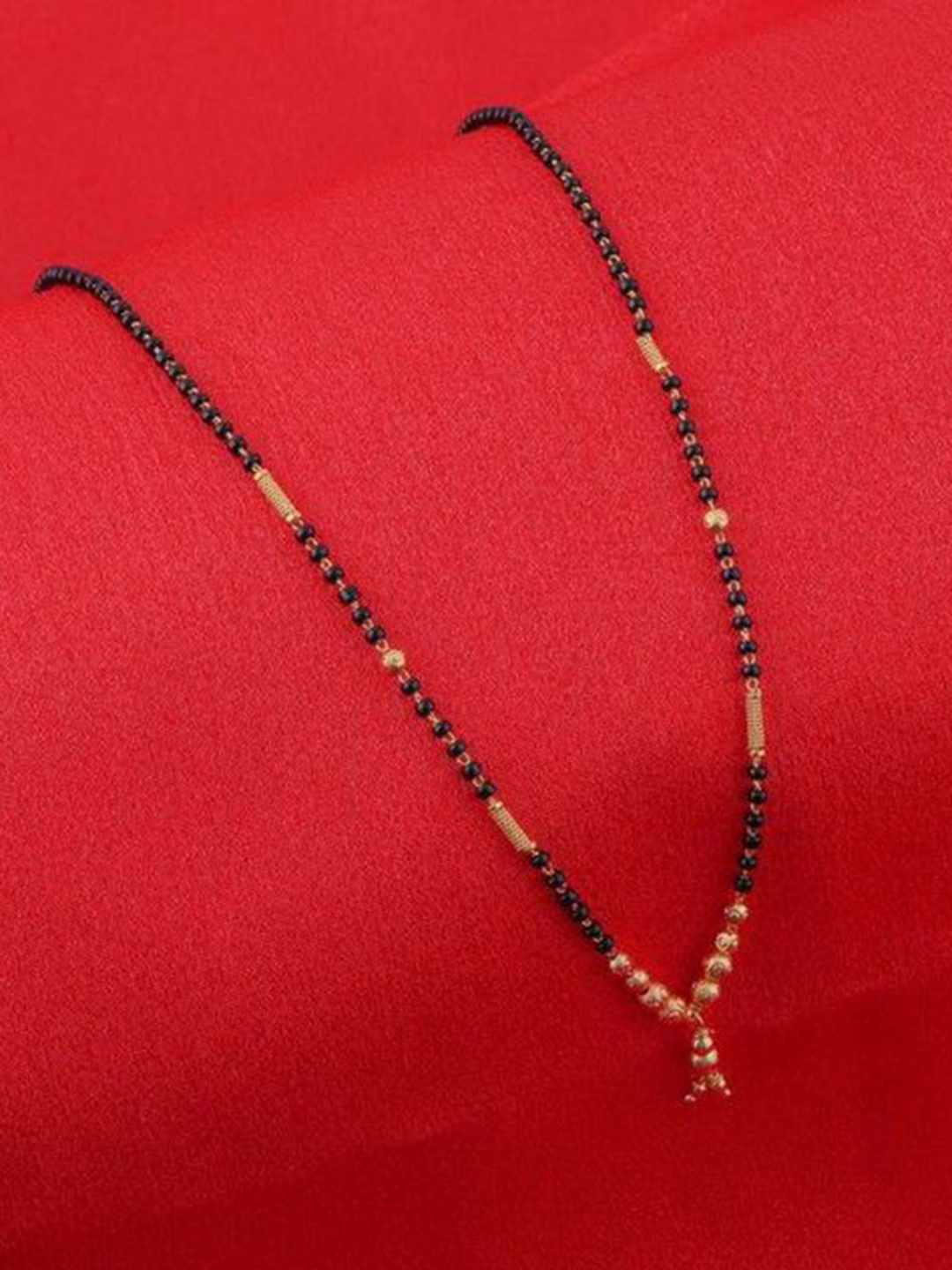 

Wynona Gold-Plated Artificial Stones and Beads Mangalsutra