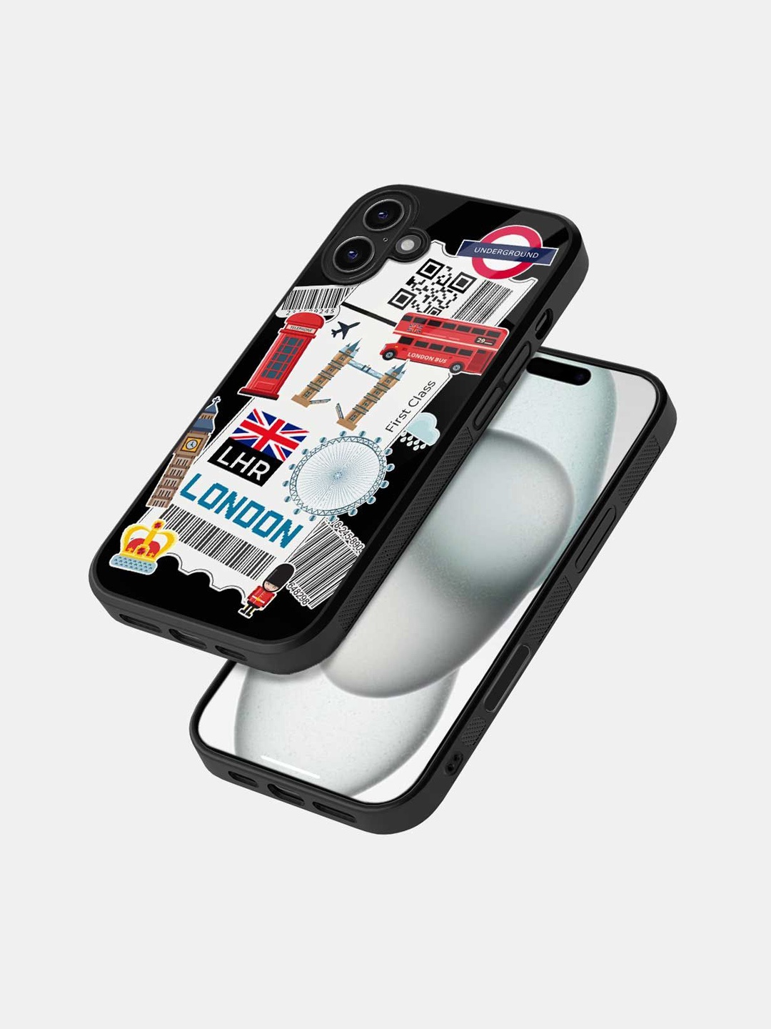 

macmerise Quirky Printed iPhone 16 Pro Back Case Mobile Accessories, Black