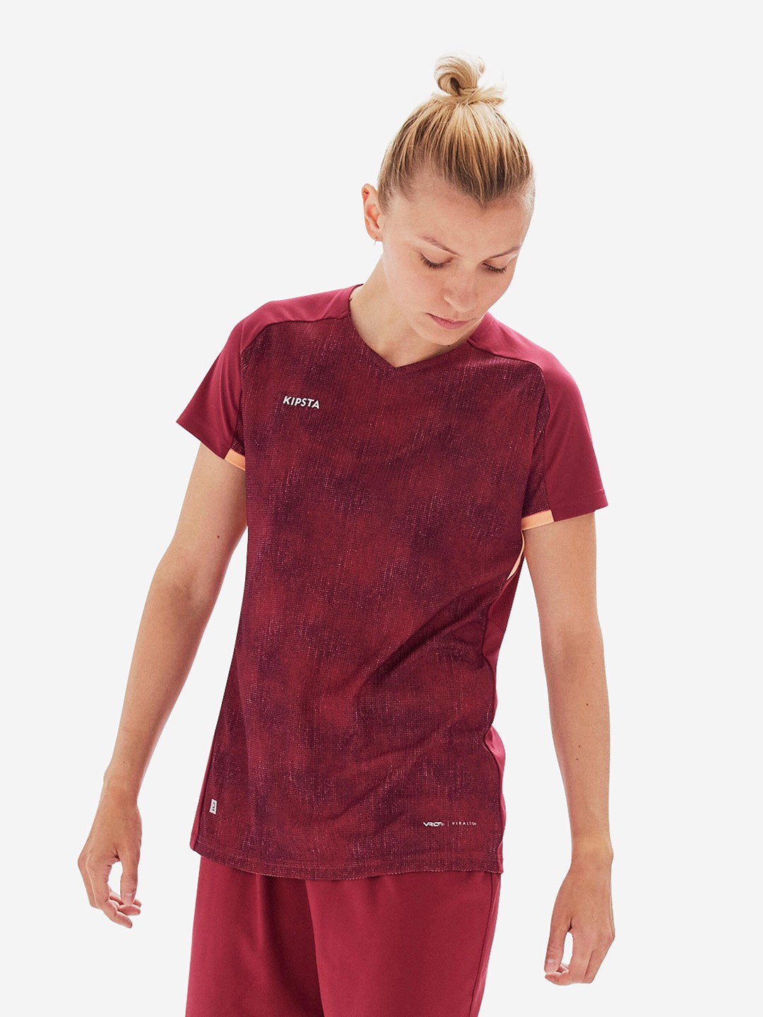 

Kipsta By Decathlon Women Round Neck T-Shirt, Red