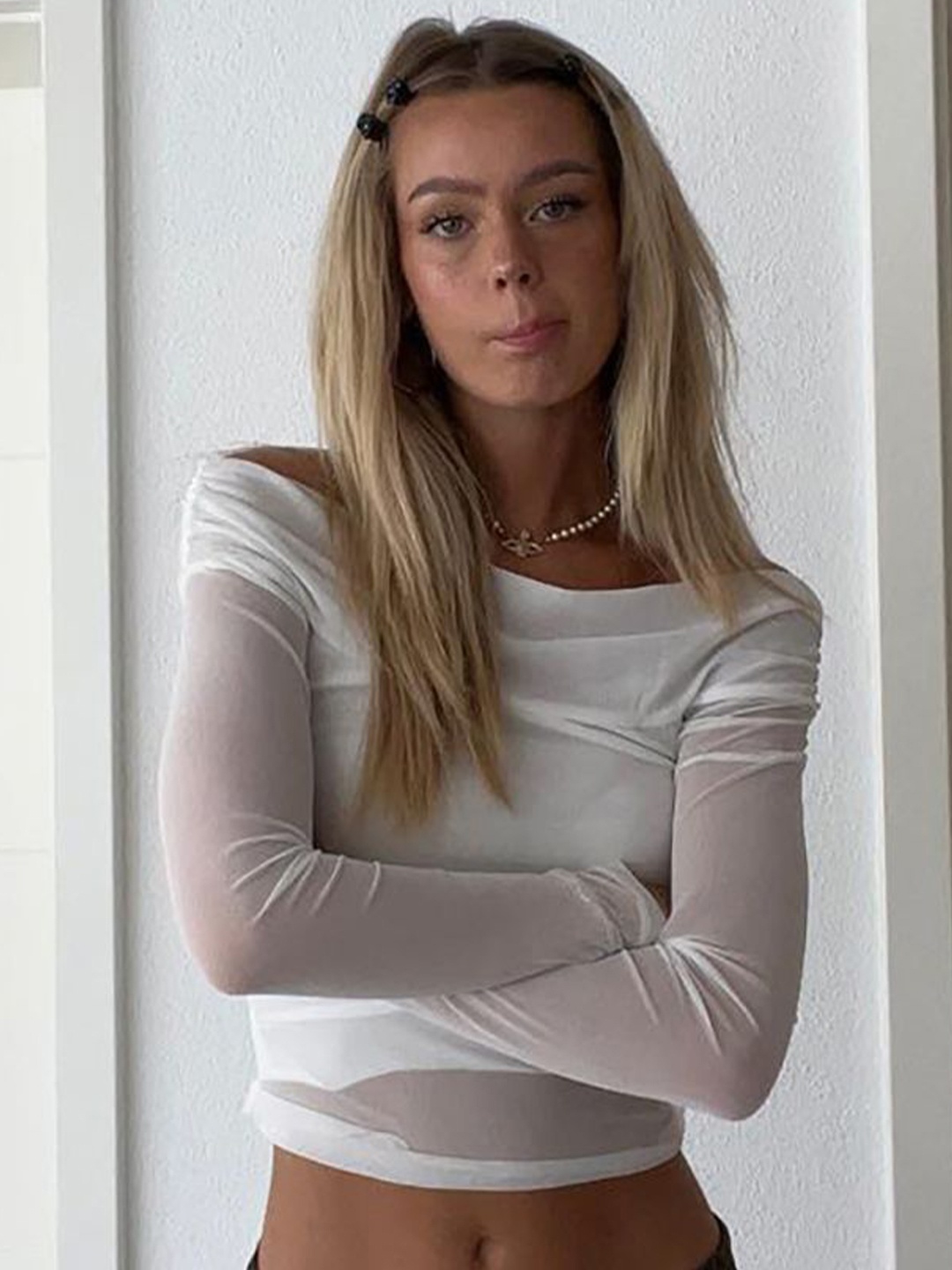 

StyleCast x Revolte Off-Shoulder Top, White