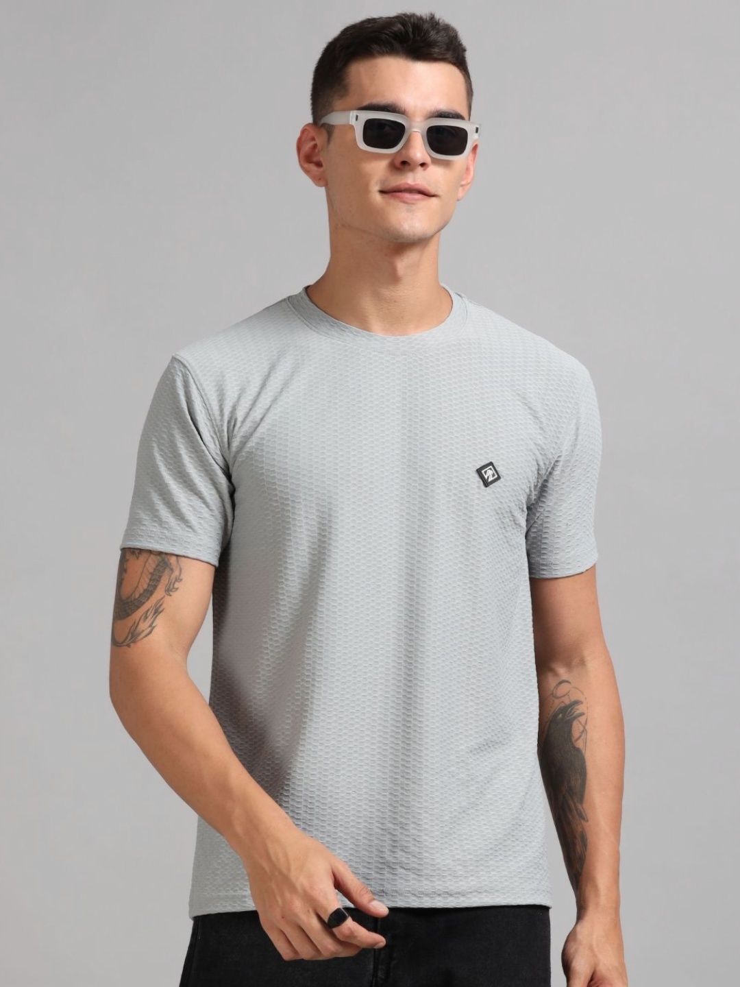 

PAUL STREET Men Slim Fit T-shirt, Grey