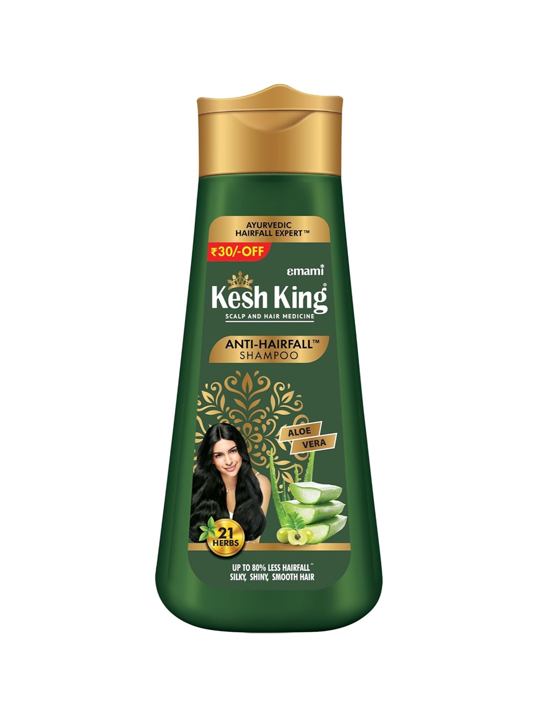 

Kesh King Ayurvedic Anti-Hairfall Shampoo with 21 Herbs & Aloevera - 200 ml, Green
