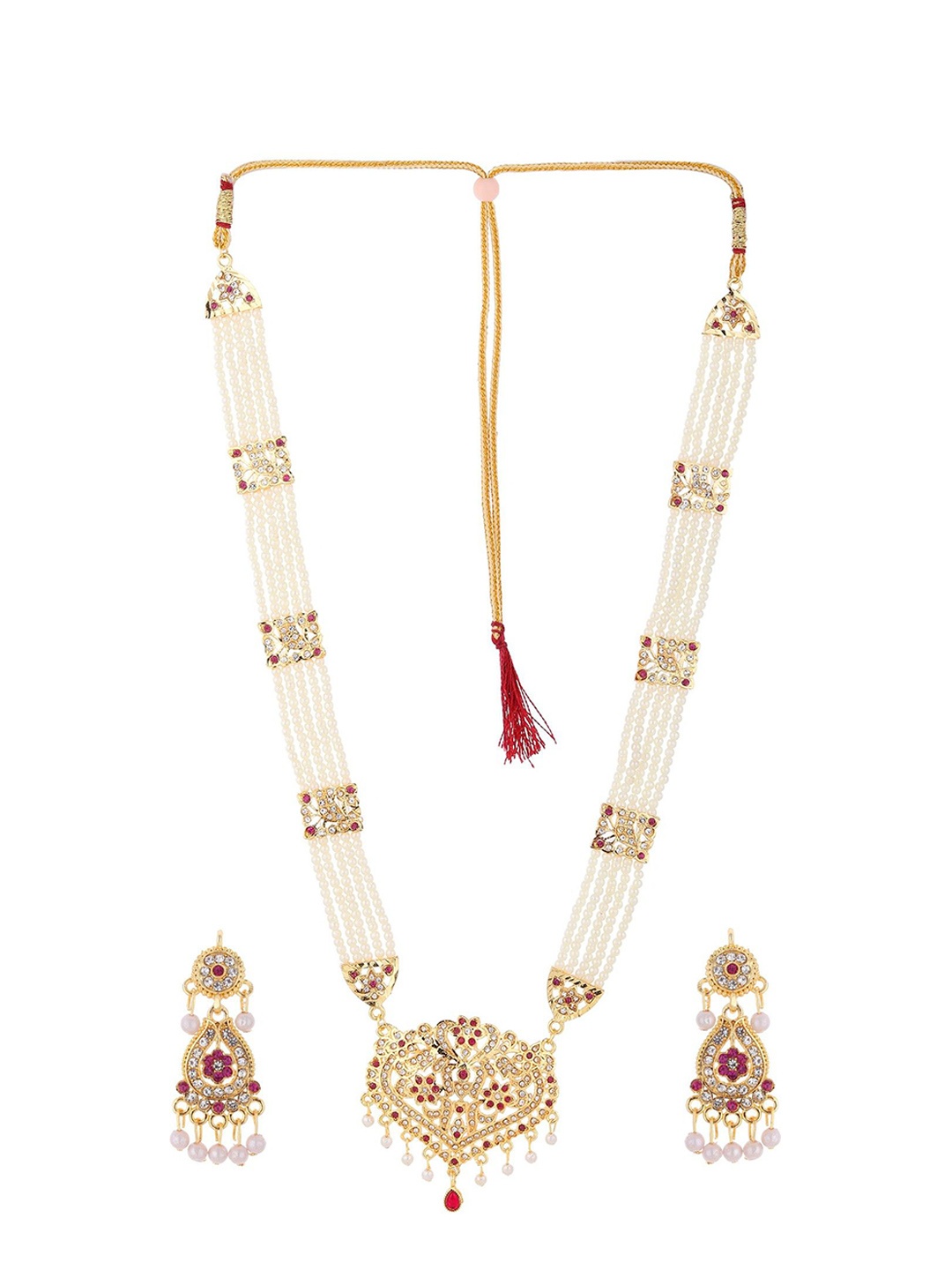 

Rhosyn Gold-Plated Stone Studded & Beaded Jewellery Set