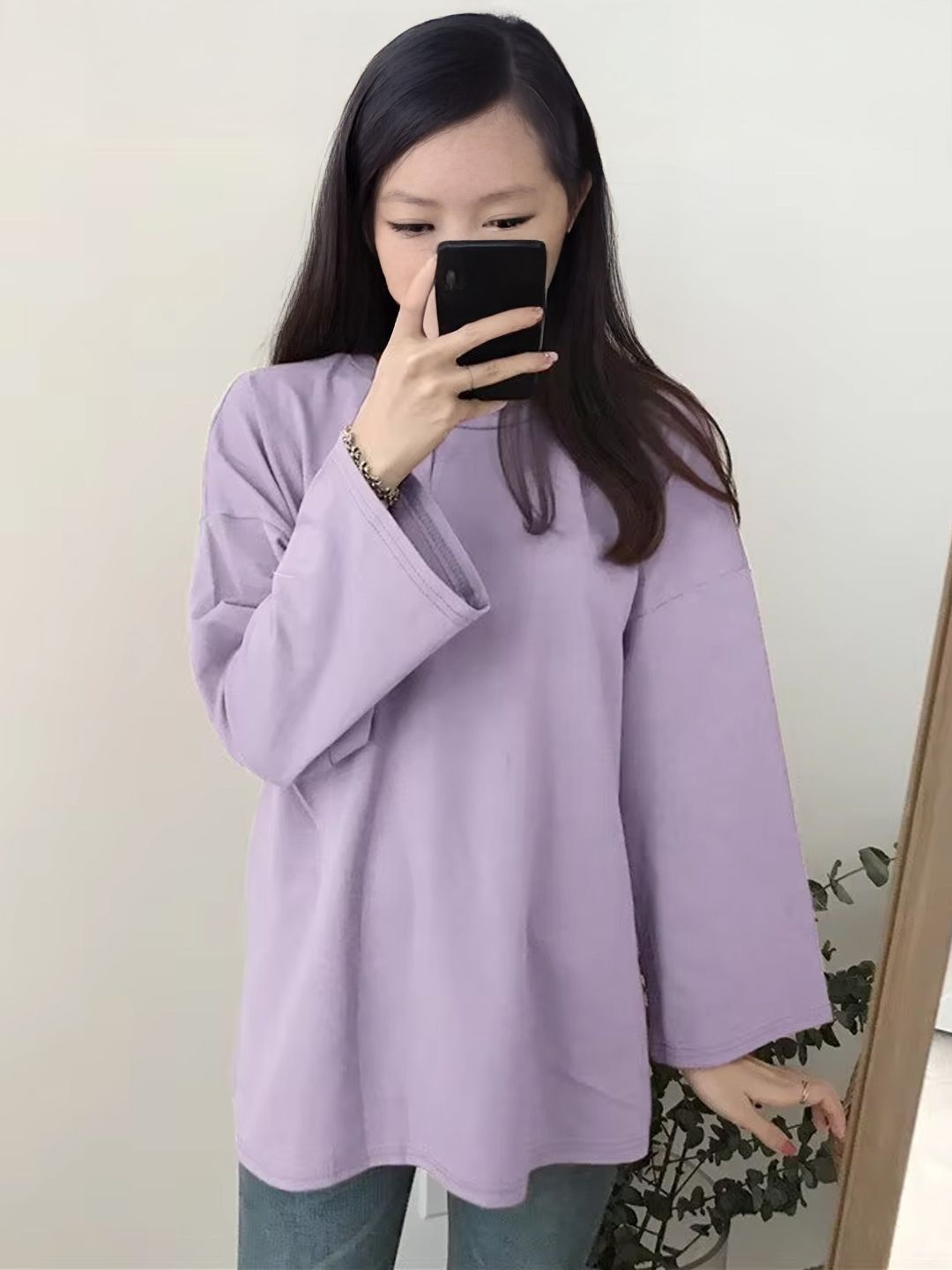 

StyleCast Women V-Neck Pockets T-shirt, Purple