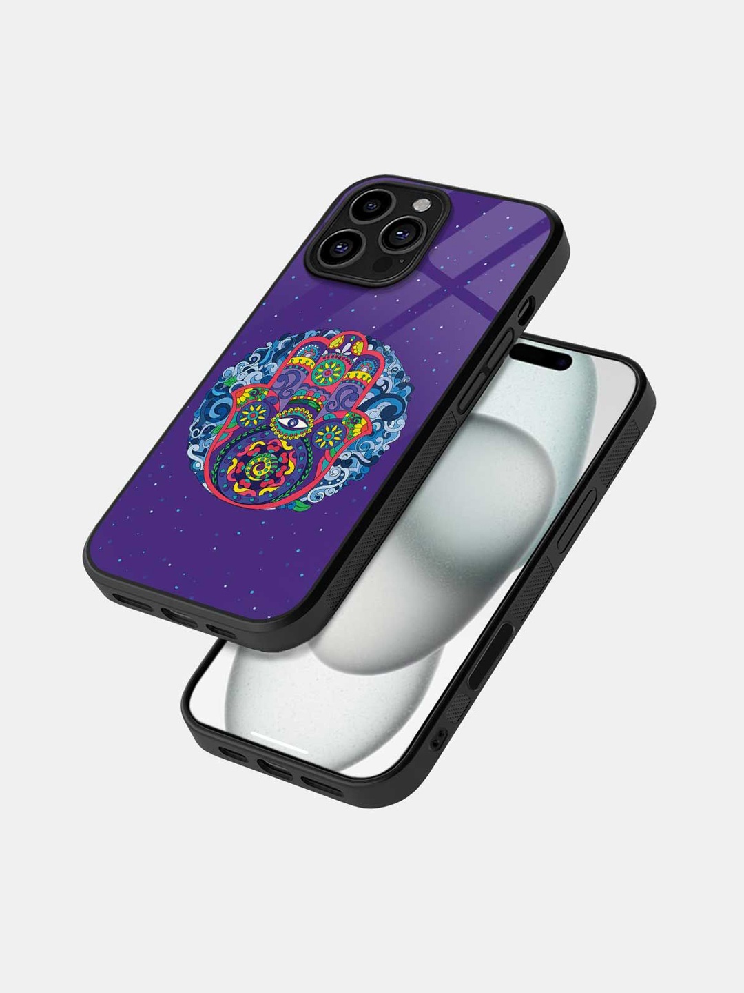 

macmerise Quirky Printed iPhone 16 Pro Max Bumper Case Mobile Accessories, Black