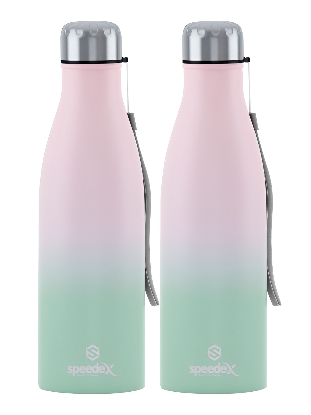 

Speedex Multicoloured Set of 2 Stainless Steel Solid Water Bottle, Multi