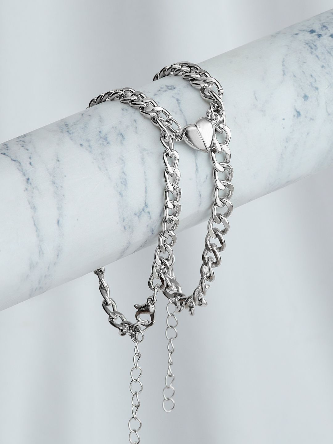 

JOKER & WITCH Women 2 Silver-Plated Wraparound Bracelet