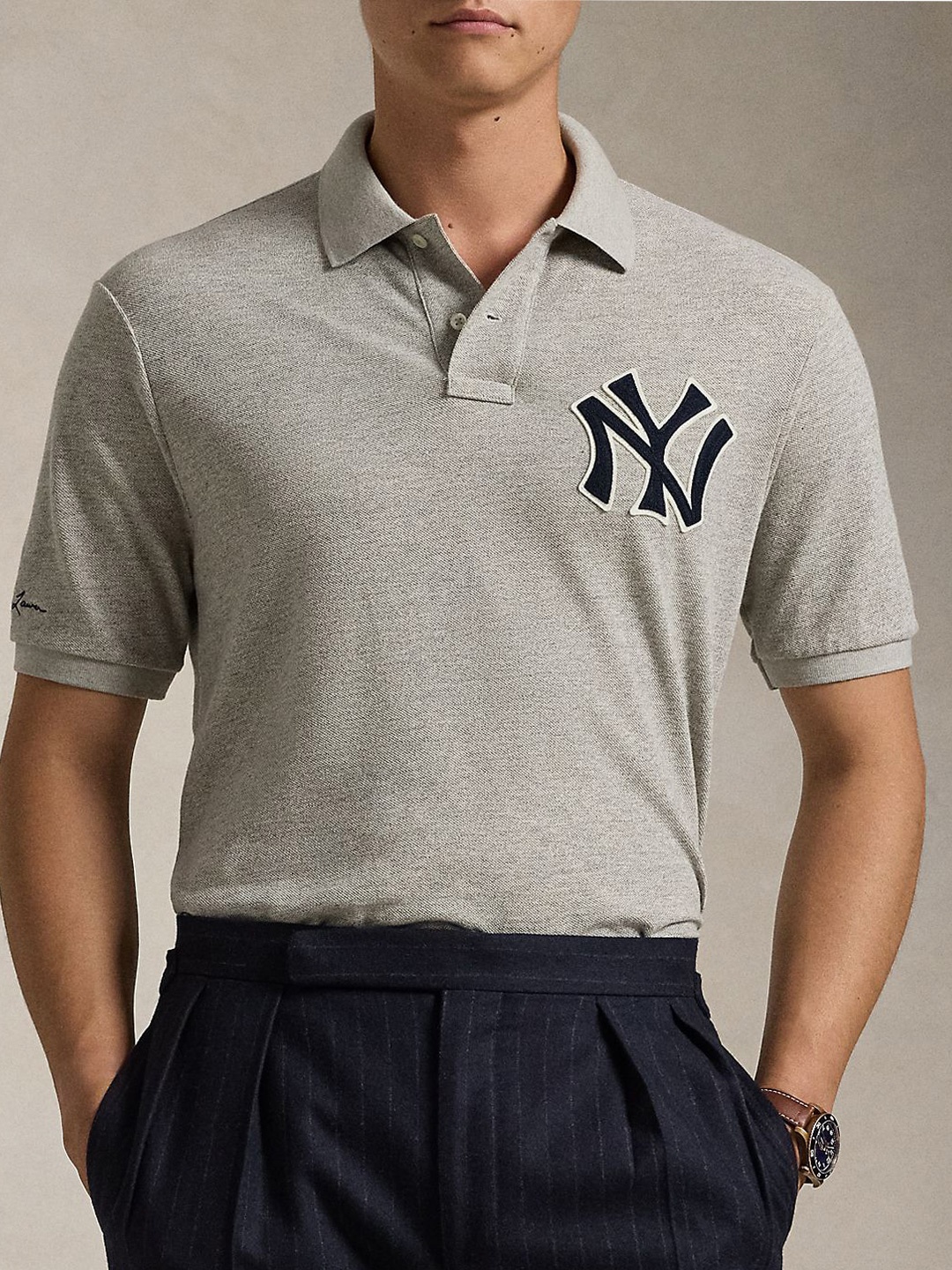 

Polo Ralph Lauren Men Printed Cotton T-Shirt, Grey