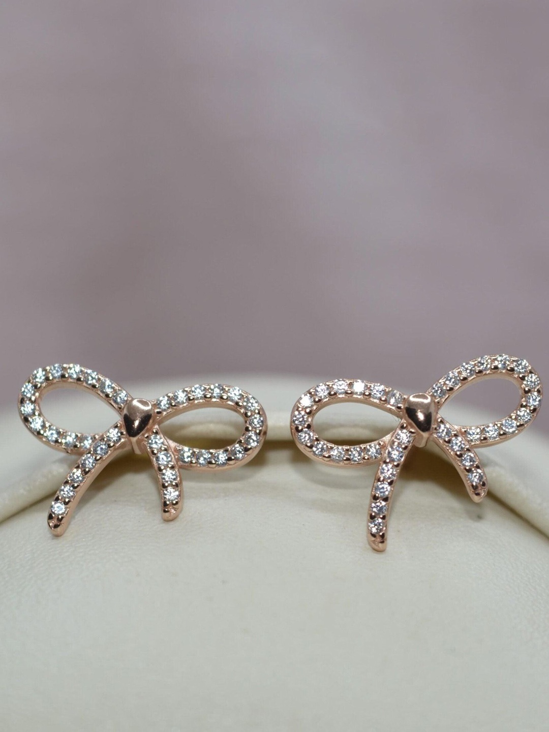 

Luxevogue Contemporary Half Hoop Earrings, Rose gold