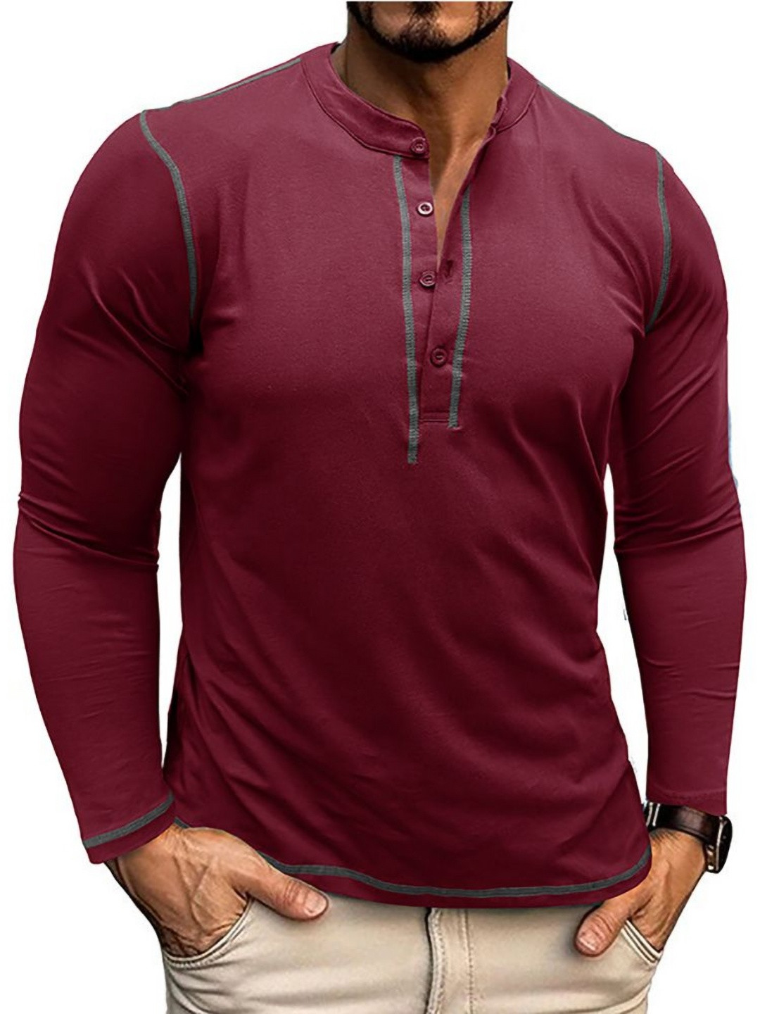 

StyleCast x Revolte Men T-shirt, Maroon