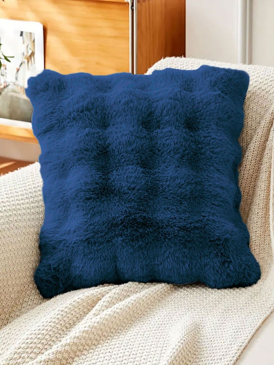 

LUXEHOME INTERNATIONAL Teal Square Cushion Covers