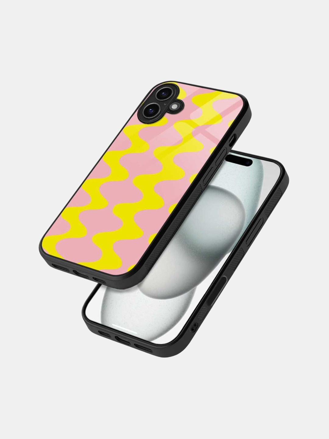 

macmerise Abstract Printed iPhone 16 Plus Bumper Case Mobile Accessories, Black