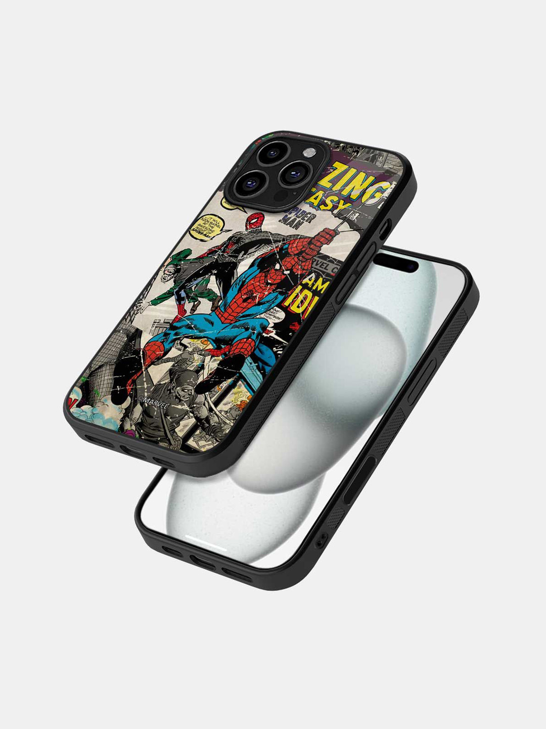 

macmerise Quirky Printed iPhone 16 Pro Max Bumper Case Mobile Accessories, Black