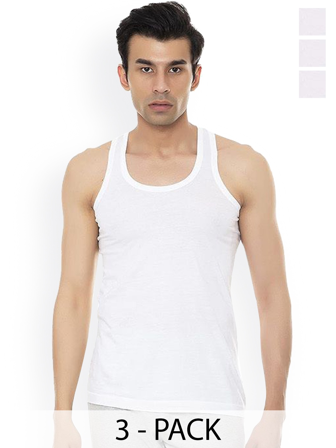 

AMUL COMFY Pack Of 3 Pure Cotton Innerwear Vests Comfy-White-RN-3-100