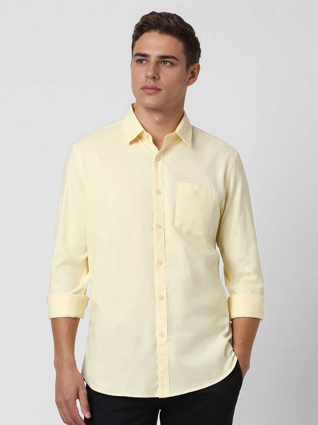 

Van Heusen Sport Men Slim Fit Opaque Casual Shirt, Yellow