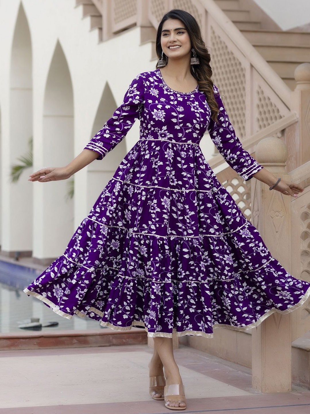 

SUNEKH Print Midi Dress, Purple