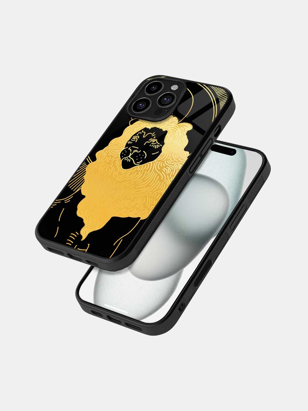 

macmerise Quirky Printed iPhone 16 Pro Max Back Case Mobile Accessories, Black