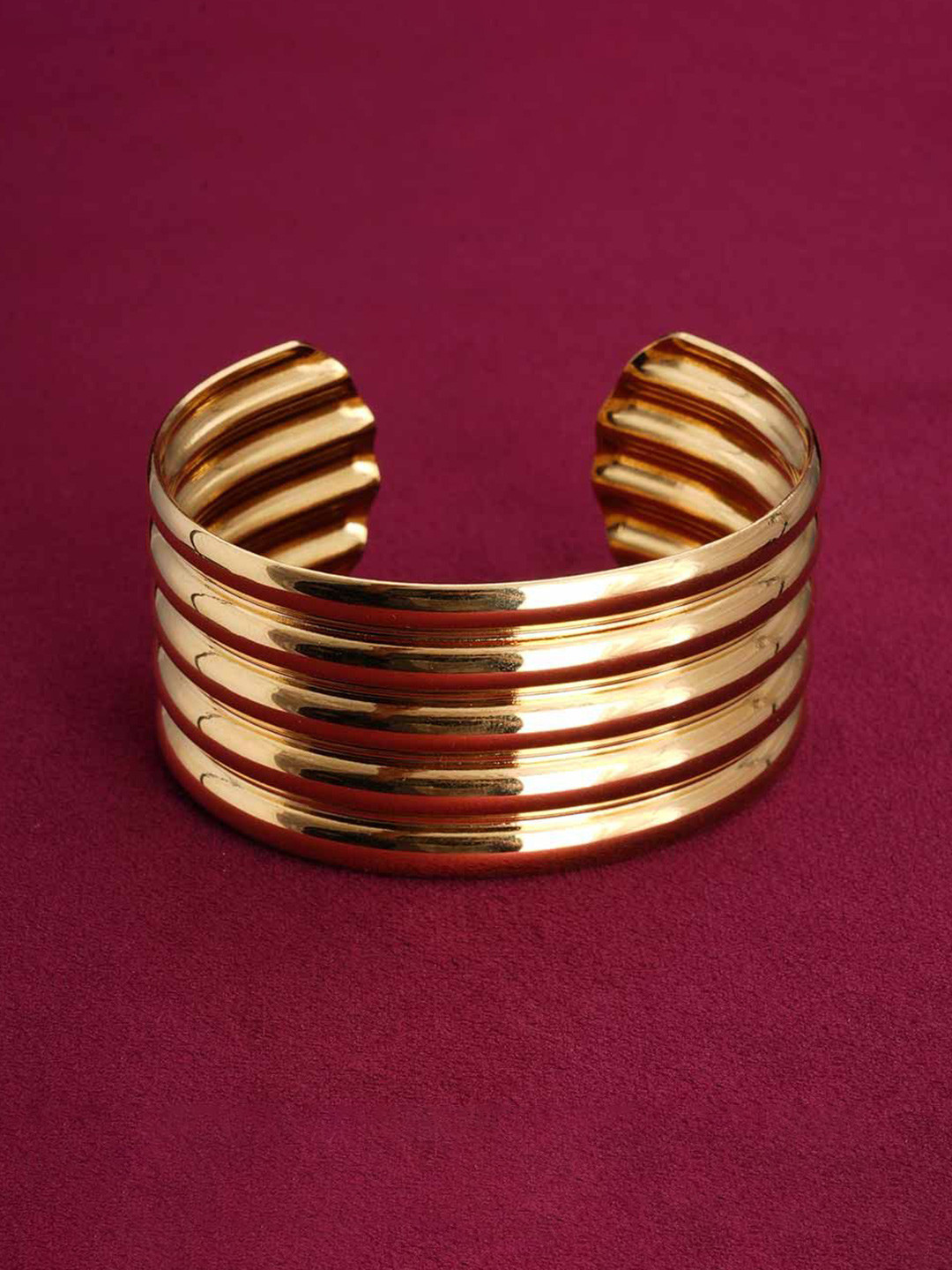 

PALMONAS Women Gold-Plated Cuff Bracelet