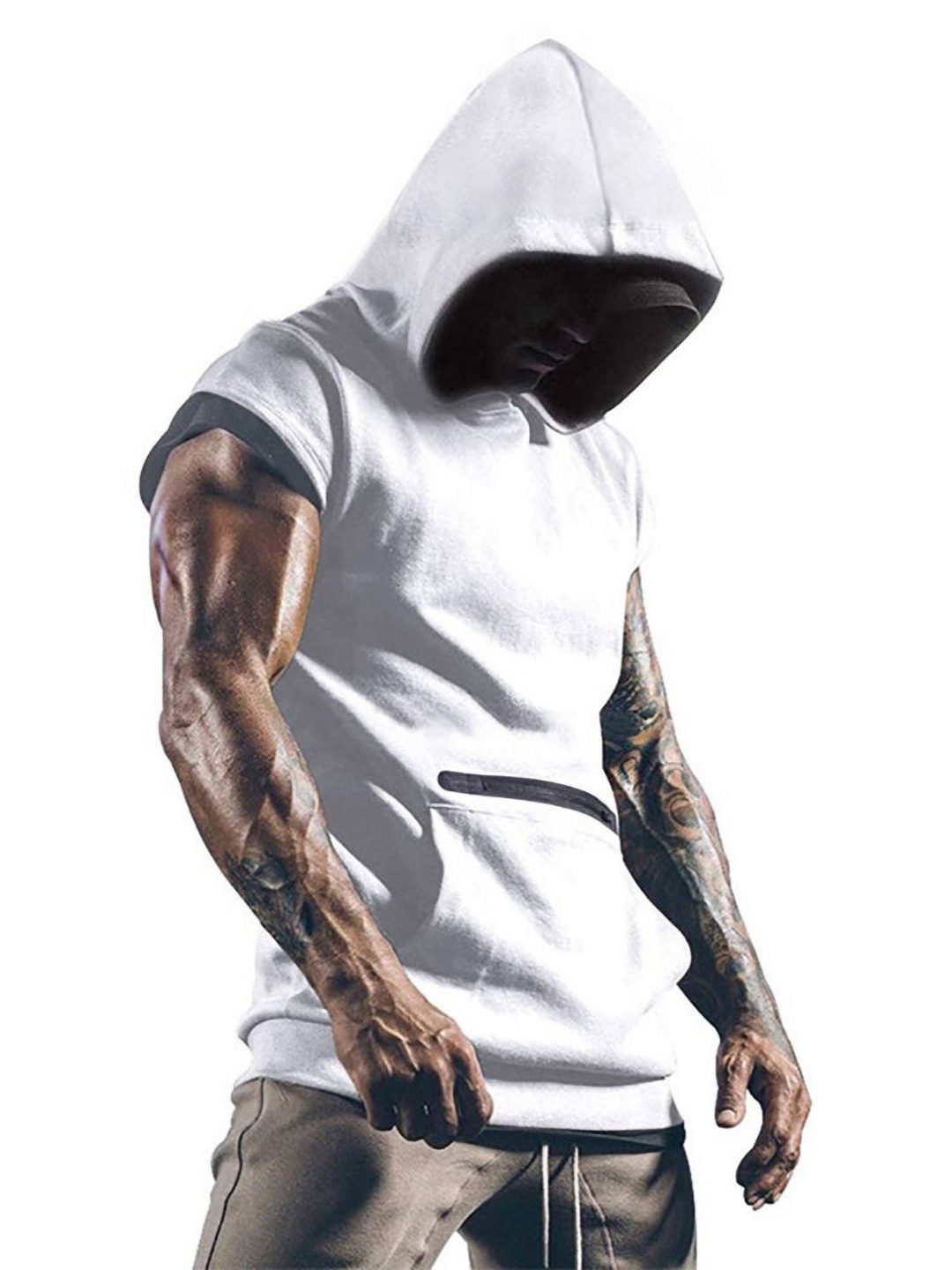 

StyleCast x Revolte Men Hooded T-shirt, White