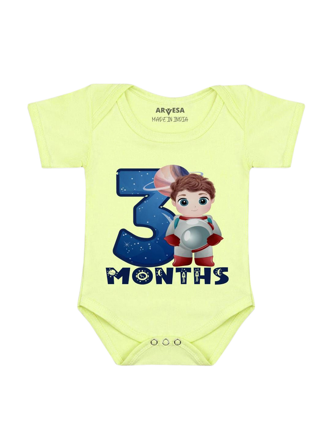 

Arvesa Infants Printed Bodysuit, Yellow