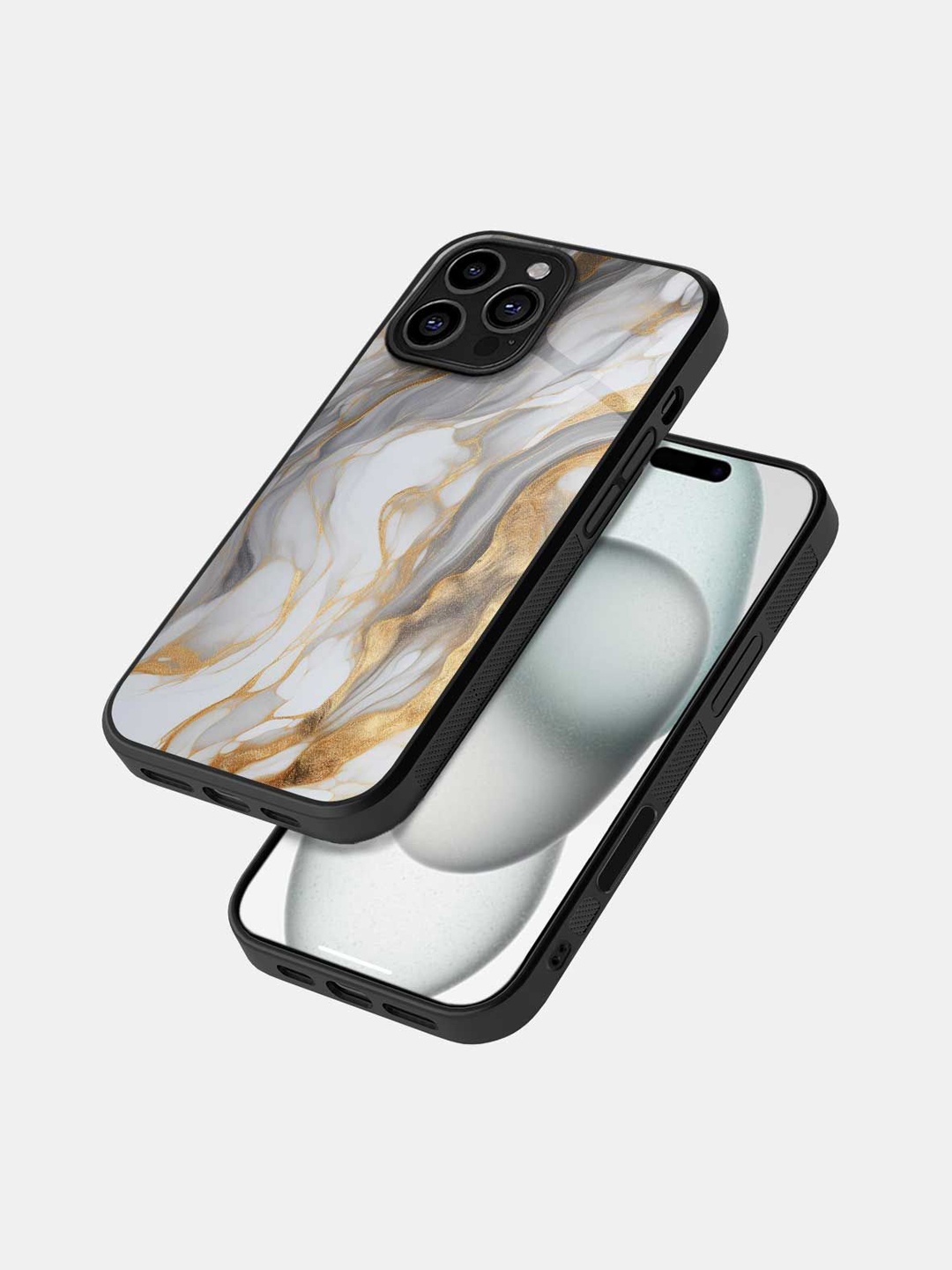 

macmerise Abstract Printed iPhone 16 Pro Max Bumper Case Mobile Accessories, Black