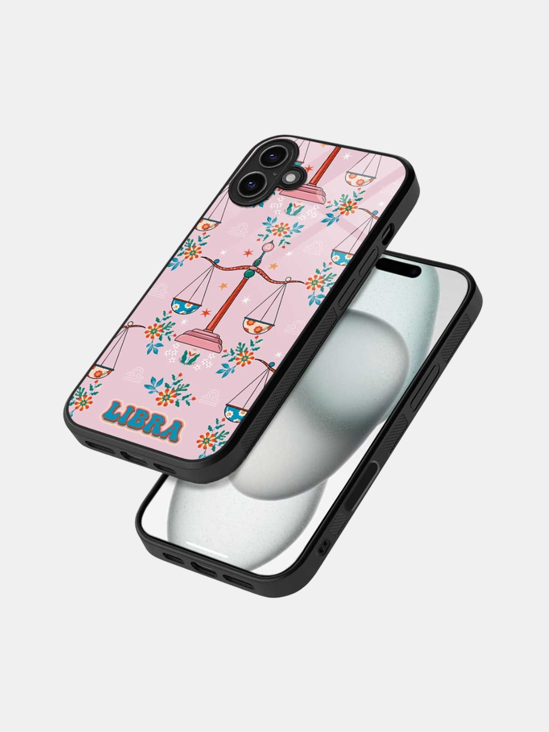 

macmerise Floral Printed iPhone 16 Bumper Case Mobile Accessories, Black
