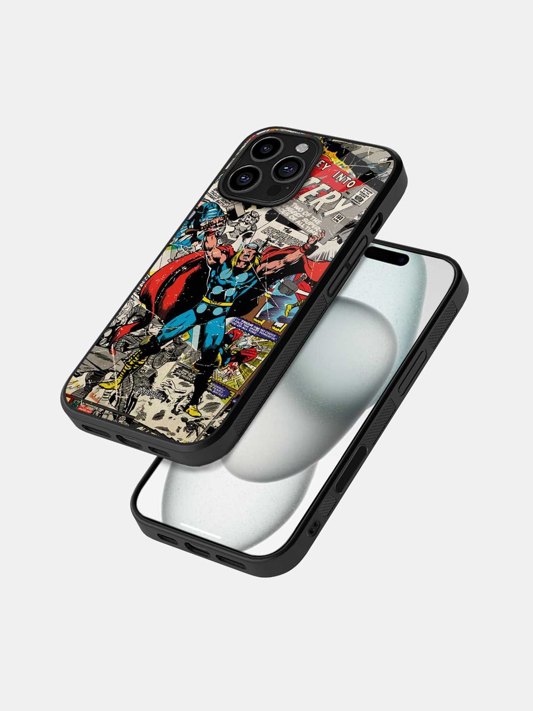 

macmerise Superhero Printed iPhone 16 Pro Max Bumper Case Mobile Accessories, Black