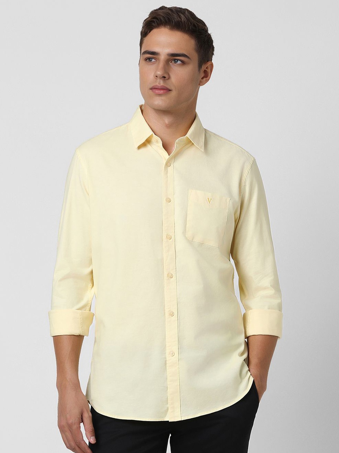 

Van Heusen Sport Men Slim Fit Opaque Casual Shirt, Yellow