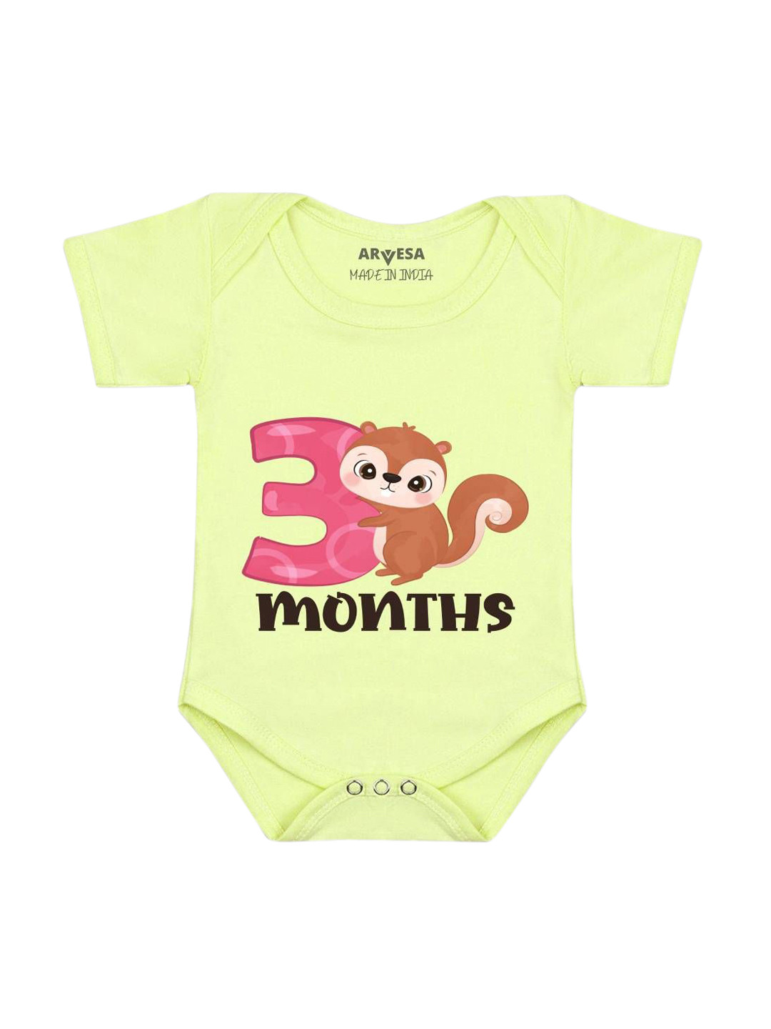 

Arvesa Infants Printed Body Suit, Yellow