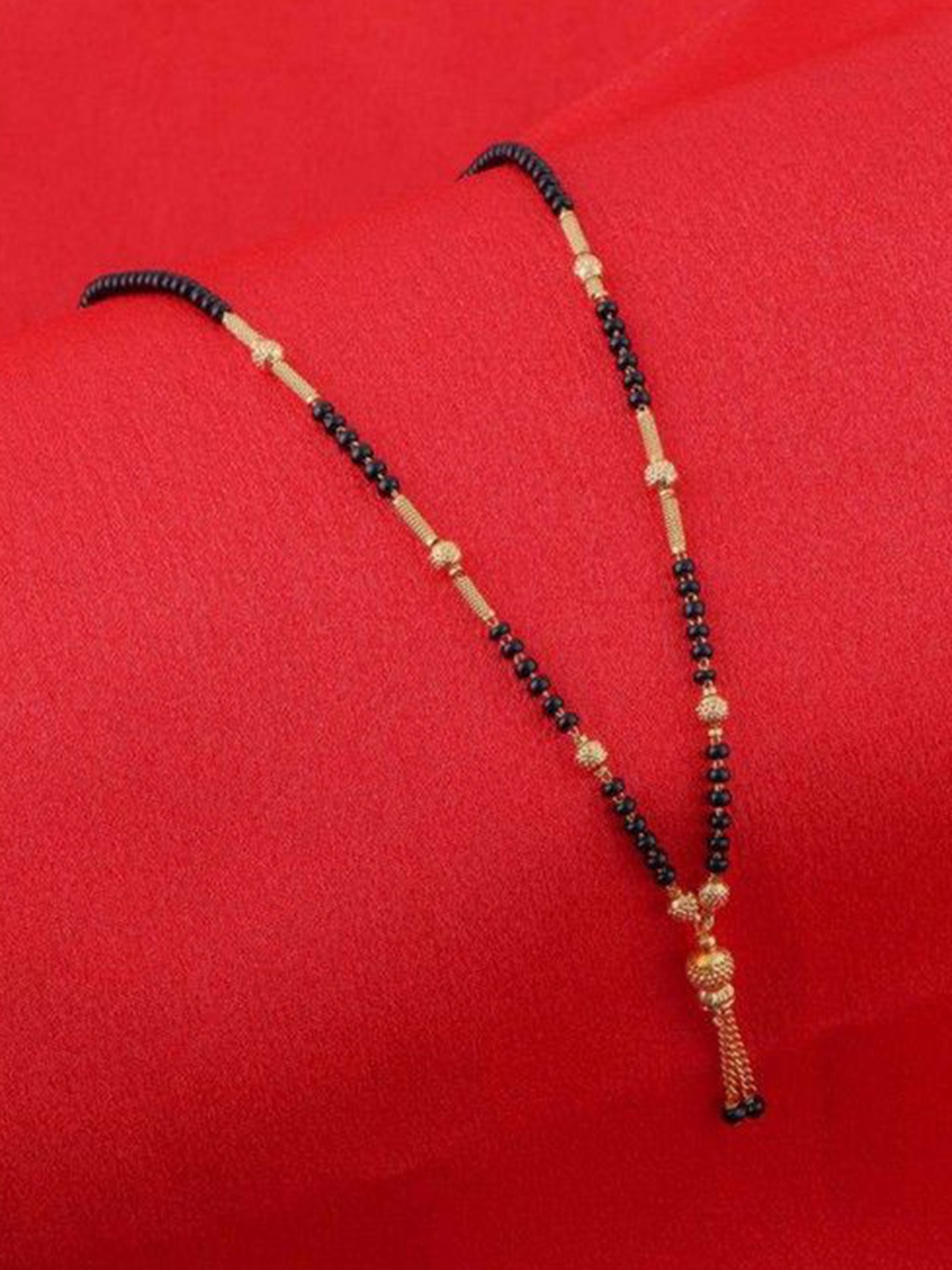 

Wynona Gold-Plated Artificial Beads Mangalsutra