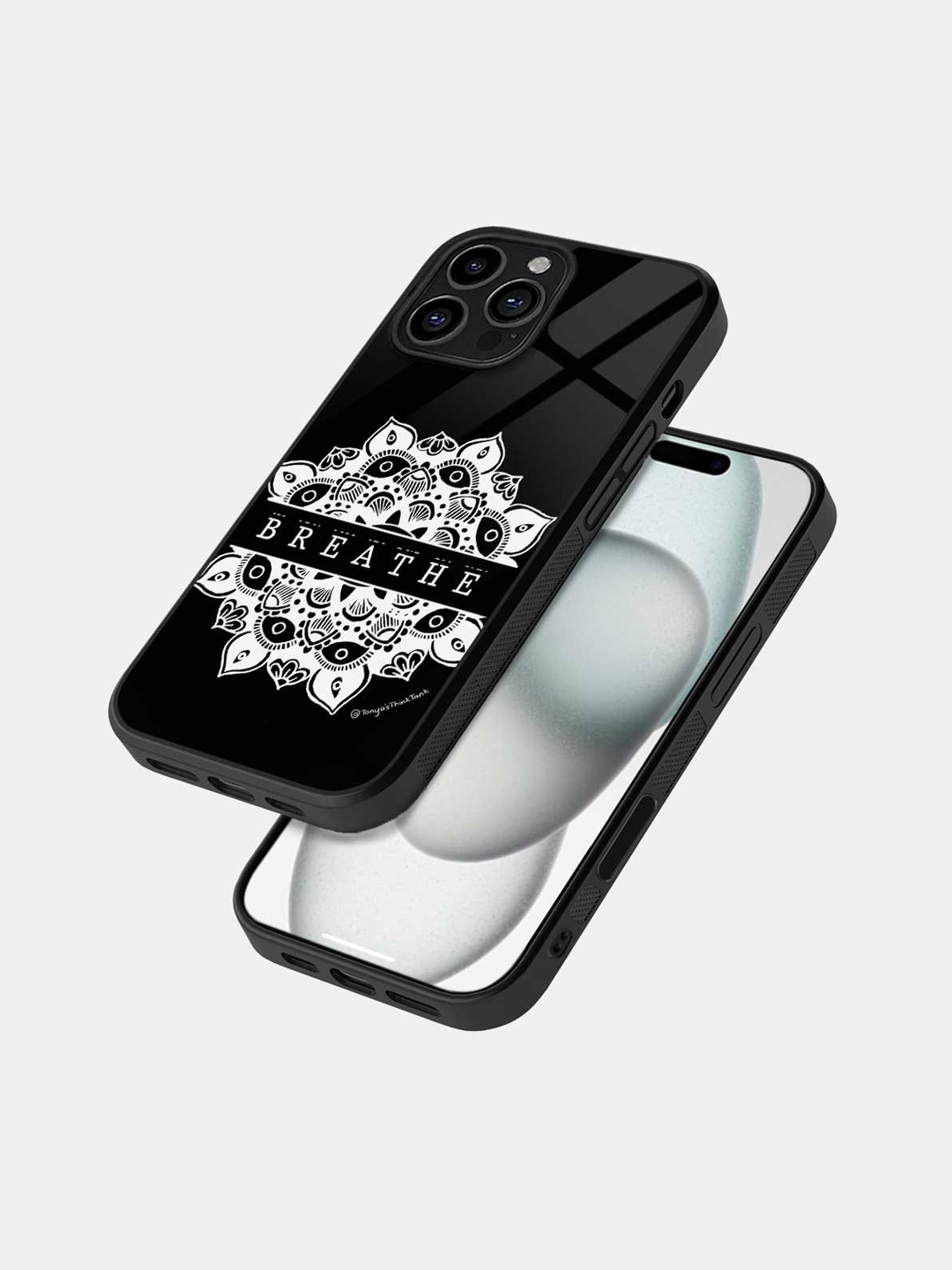 

macmerise Geometric Printed iPhone 16 Pro Max Bumper Case Mobile Accessories, Black