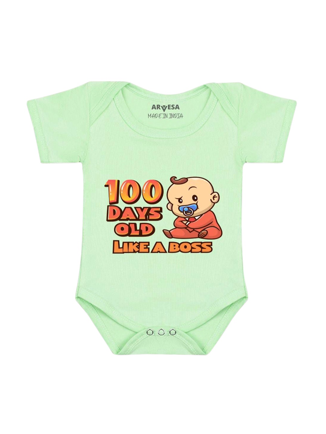 

Arvesa Infants Printed Body Suit, Green
