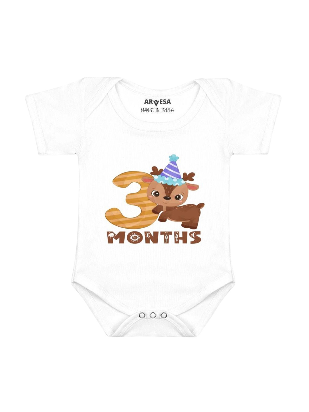 

Arvesa Infants Printed Bodysuit, White