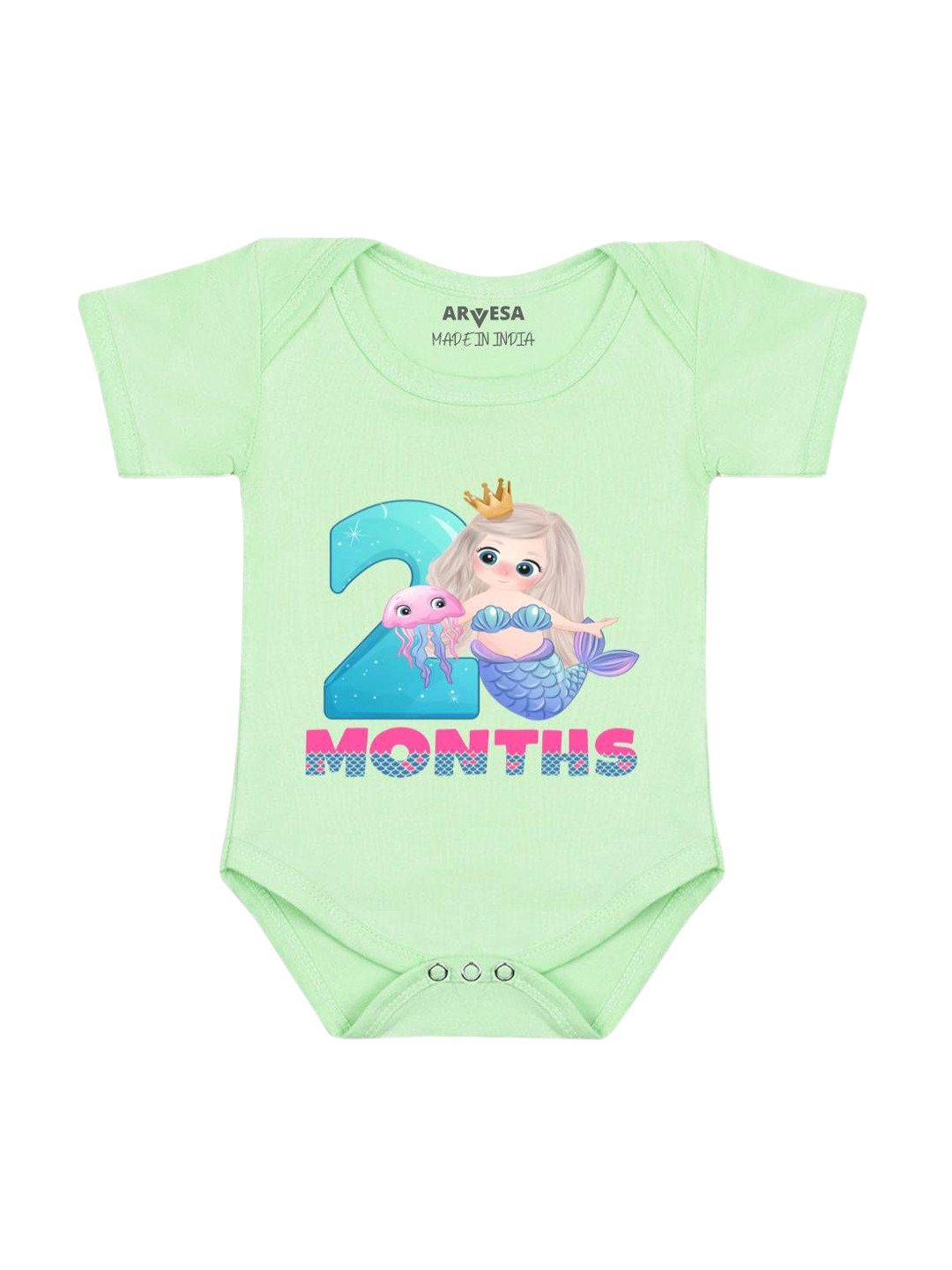 

Arvesa Infants Printed Body Suit, Green