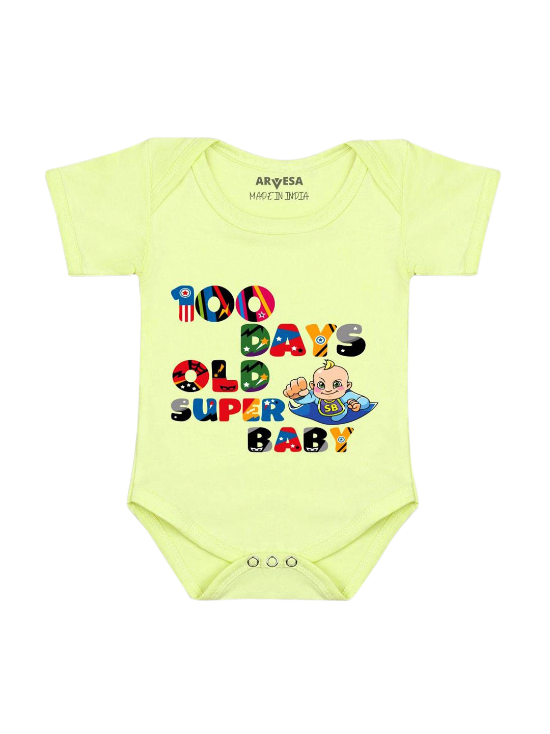 

Arvesa Infants Printed Bodysuit, Yellow