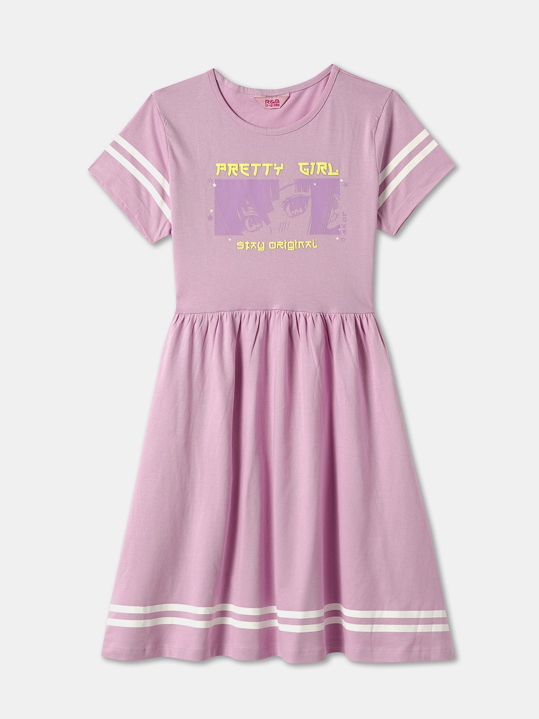 

R&B A-Line Midi Dress, Purple