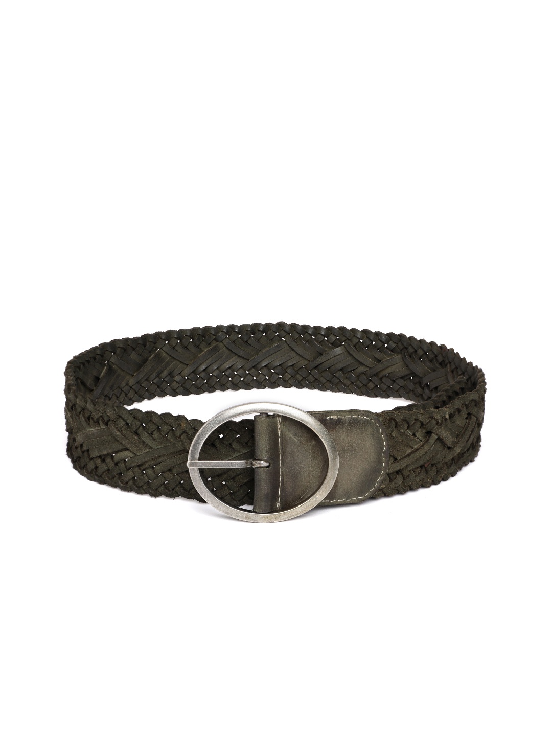

ART N VINTAGE Women Leather Belt, Olive